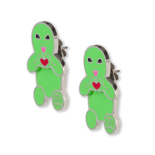 ripndip Alien Loves Earring Set (Green)