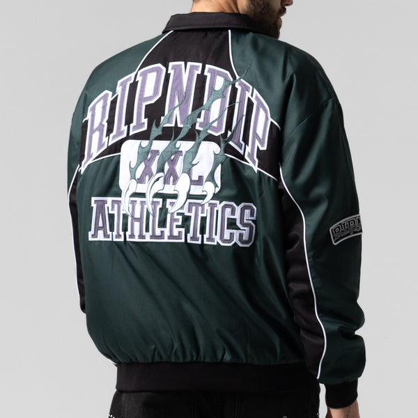 Ripndip RIPNDIP Athletics Race Jacket (Hunter Green / Black)