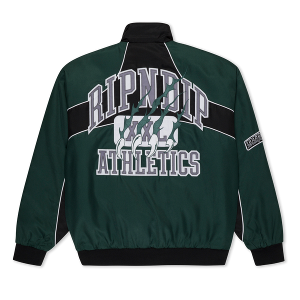 Ripndip RIPNDIP Athletics Race Jacket (Hunter Green / Black)