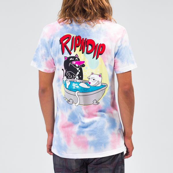 Ripndip Bath Time Tee (Pink Tie Dye)