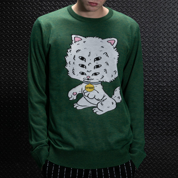 Ripndip Big Head Knit Sweater (Pine Heather)