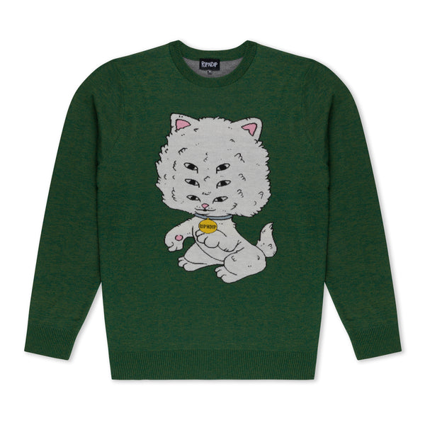 Ripndip Big Head Knit Sweater (Pine Heather)