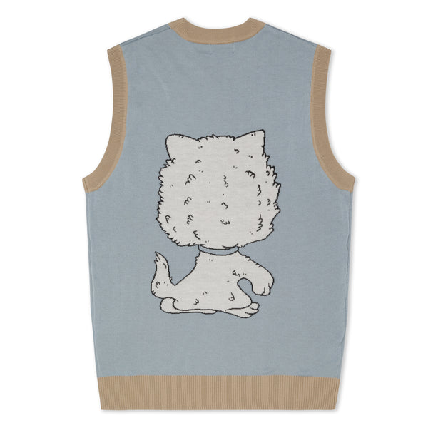 Ripndip Big Head Knit Sweater Vest (Light Slate)