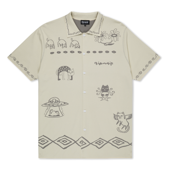 ripndip Blonded Reversible Button Up (Sand / Charcoal)