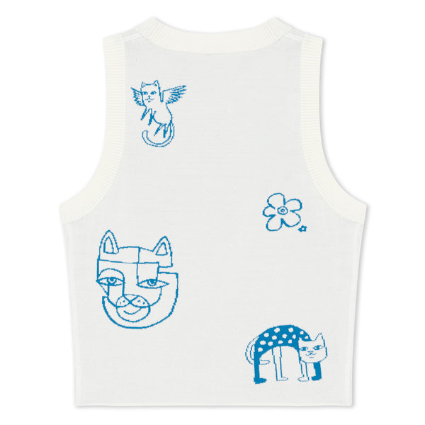 Ripndip Blonded Reversible Knit Tank Top (Off White)