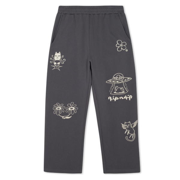 ripndip Blonded Straight Leg Sweatpants (Charcoal)