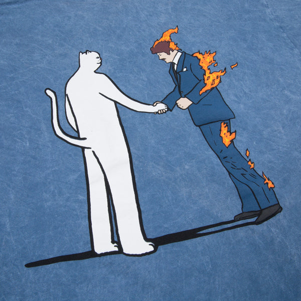 Ripndip Burn Tee (Blue Mineral Wash)