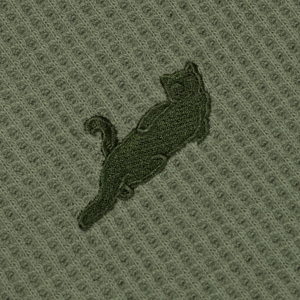 Ripndip Castanza Waffle Knit Zip Up Hoodie (Olive)