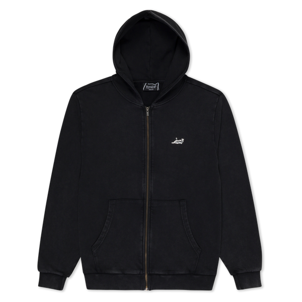 Ripndip Castanza Zip Up Hoodie (Black Vintage Wash)