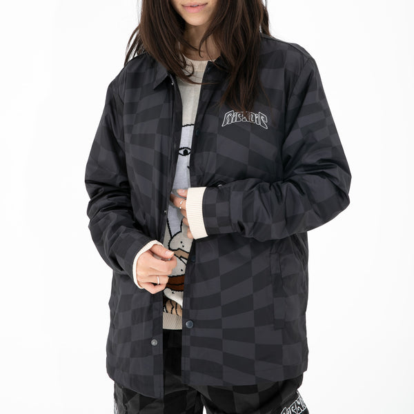 Ripndip Checked Coaches Jacket (Black/Charcoal)