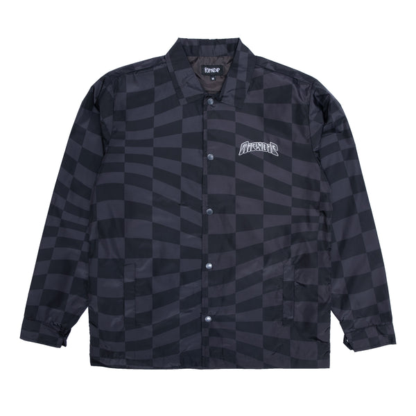 ripndip Checked Coaches Jacket (Black/Charcoal)
