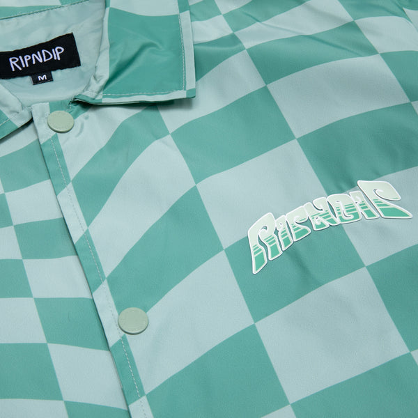 Ripndip Checked Coaches Jacket (Military Green)