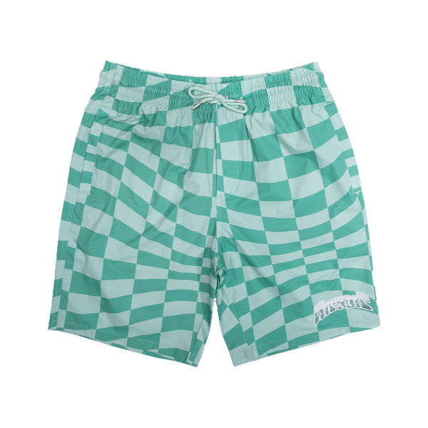 ripndip Checked Swim Shorts (Olive/Pine)