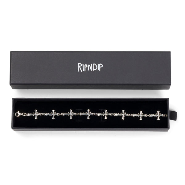 Ripndip Chrome Cross Bracelet (Silver)