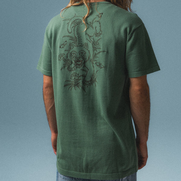 Ripndip Crouching Nerm Knit Tee (Forest)