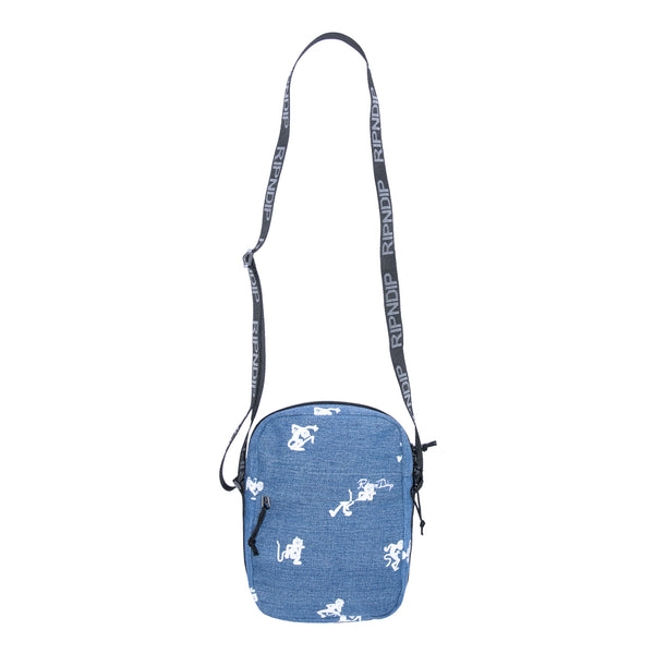 ripndip Dance Party Shoulder Bag (Medium Wash)