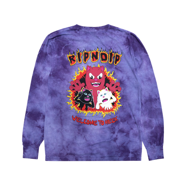 Ripndip Dark Side Long Sleeve (Plum Lightning Wash)