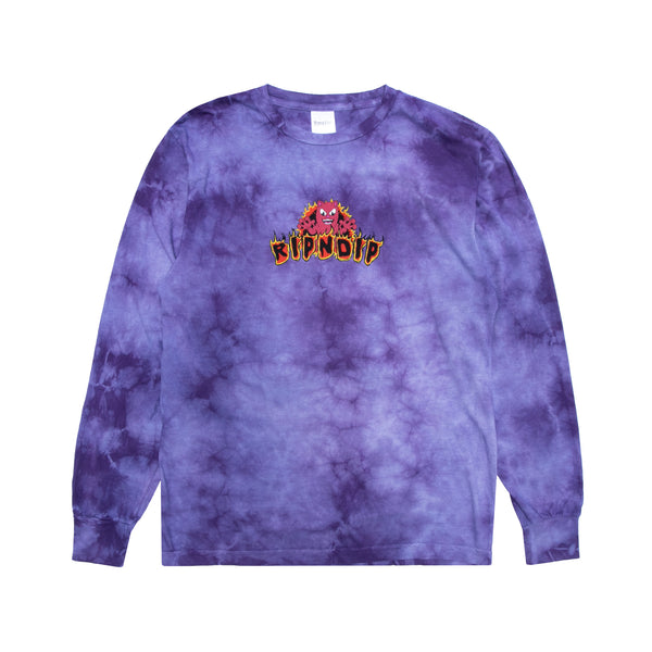 Ripndip Dark Side Long Sleeve (Plum Lightning Wash)