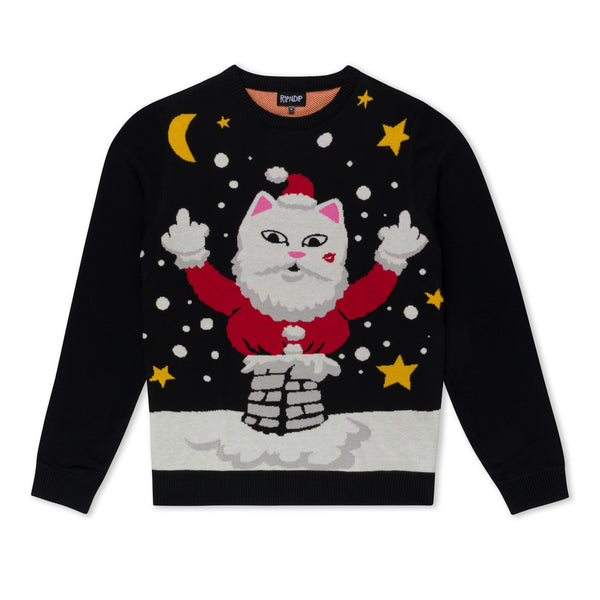 ripndip Deck The Halls Knit Sweater (Black)