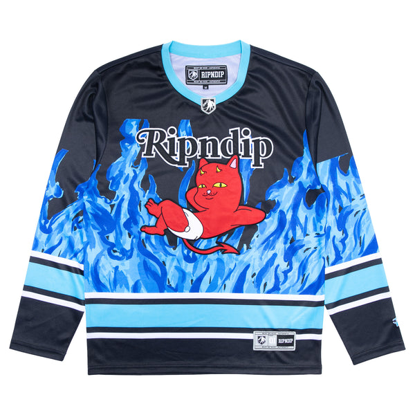 ripndip Devil Babies Hockey Jersey (Black / Blue)