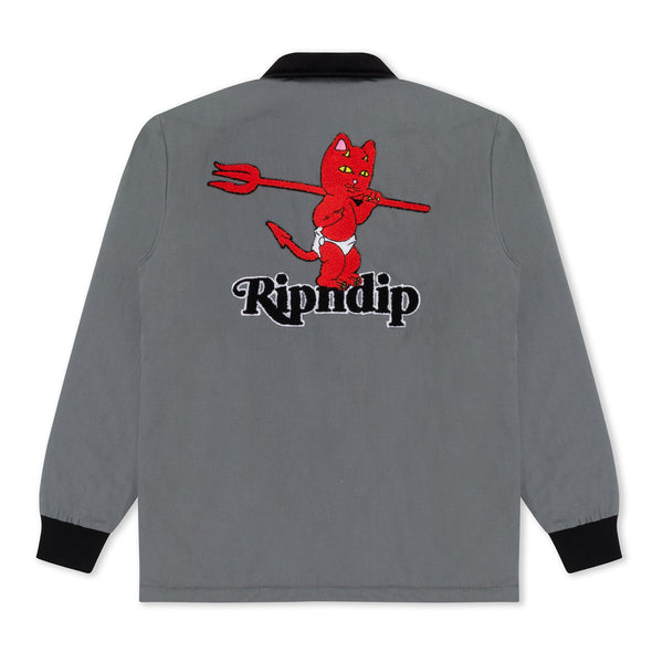 Ripndip Devil Baby Button Down Jacket (Charcoal)