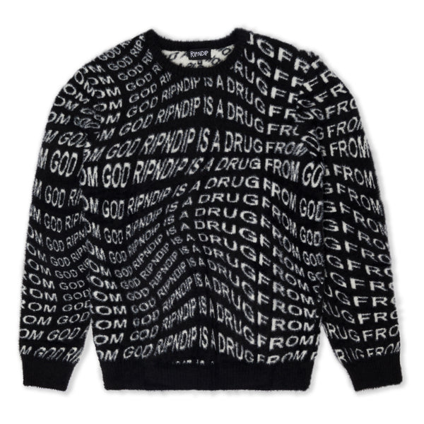 Ripndip Drug From God Knit Mohair Sweater (Black)