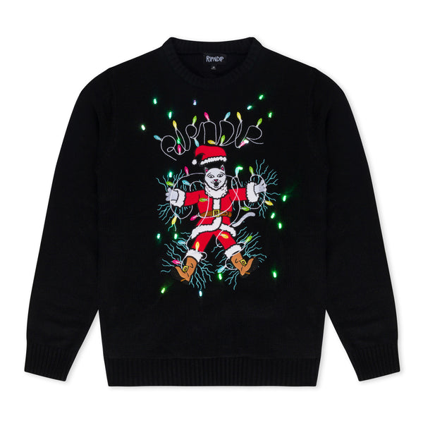 ripndip Electrifying Santa Knit Sweater (Black)