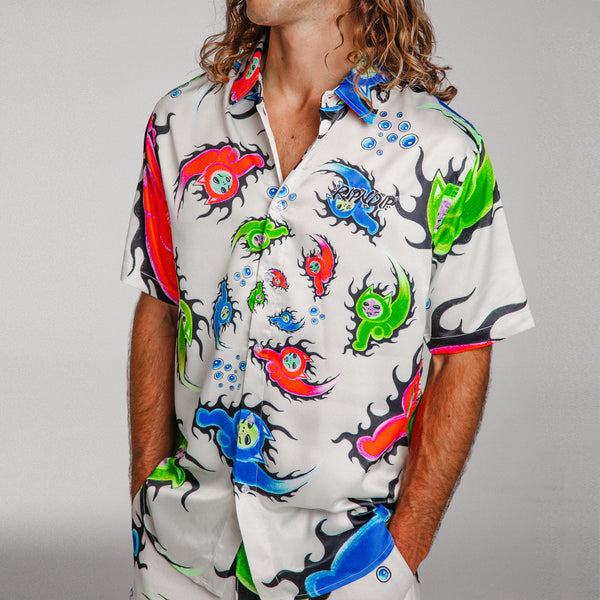 Ripndip Ember Short Sleeve Button Up (Dusty Grey)