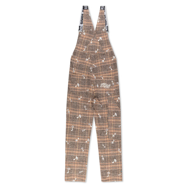 Ripndip Euphoria Plaid Overalls (Brown Plaid)