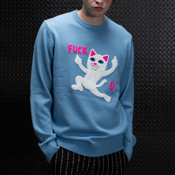 Ripndip F U Knit Sweater (Periwinkle)