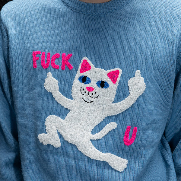 Ripndip F U Knit Sweater (Periwinkle)