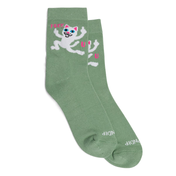 ripndip F U Mid Socks (Light Pine)