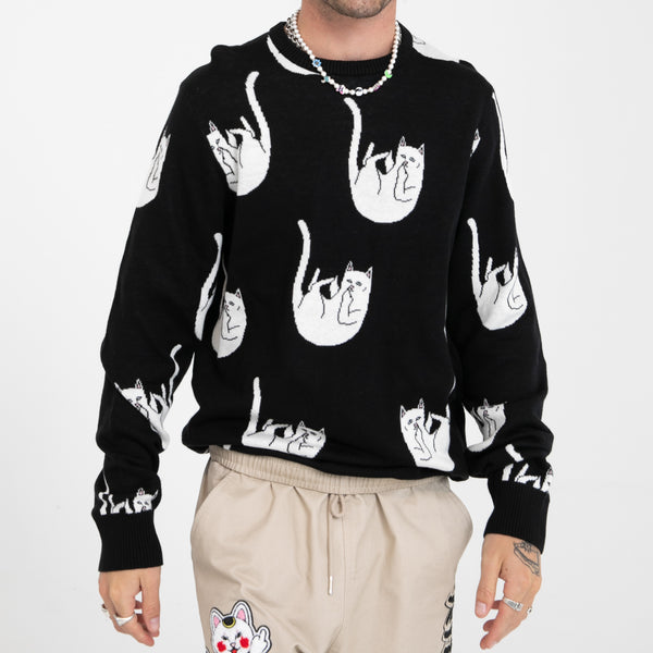 Ripndip Falling Nerm Knit Sweater (Black)