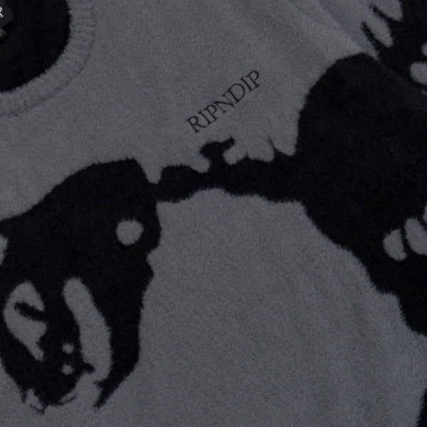 Ripndip Fossil Mohair Knit Sweater (Charcoal)