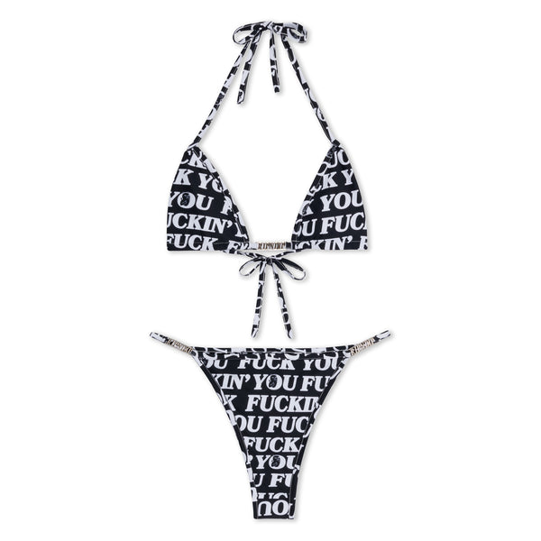 ripndip Fuckin Fuck 2 Piece Bikini (Black)