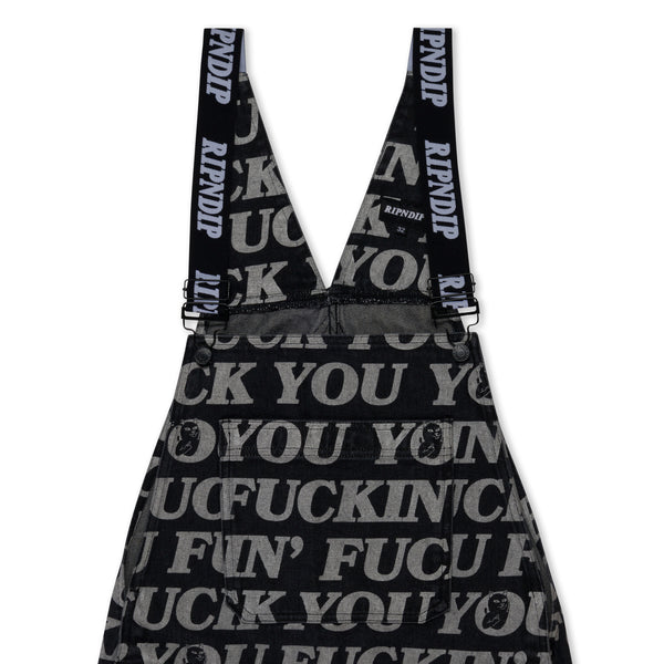 Ripndip Fuckin Fuck Denim Overalls (Black)
