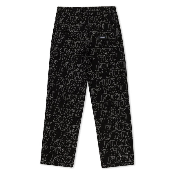 Ripndip Fuckin Fuck Quilted Wide Leg Pants (Black)