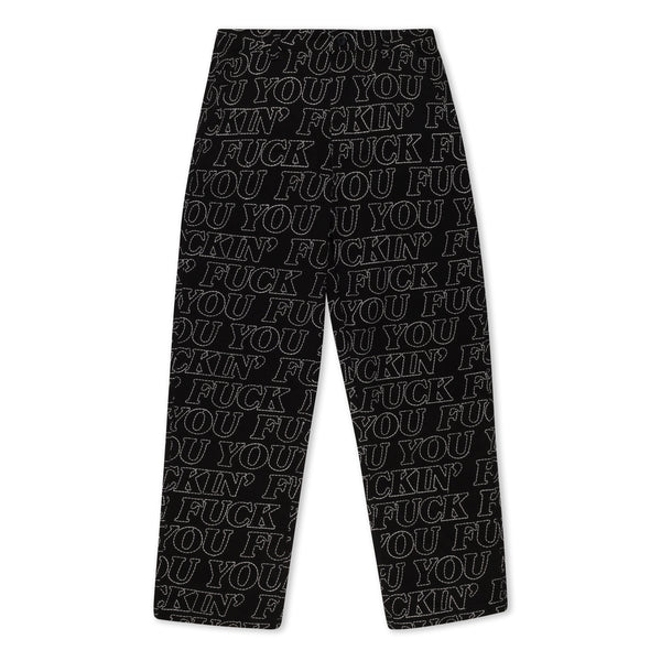 Ripndip Fuckin Fuck Quilted Wide Leg Pants (Black)