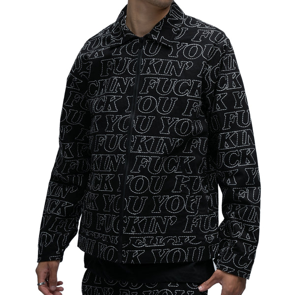 Ripndip Fuckin Fuck Quilted Work Jacket (Black)