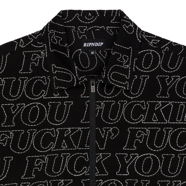 Ripndip Fuckin Fuck Quilted Work Jacket (Black)