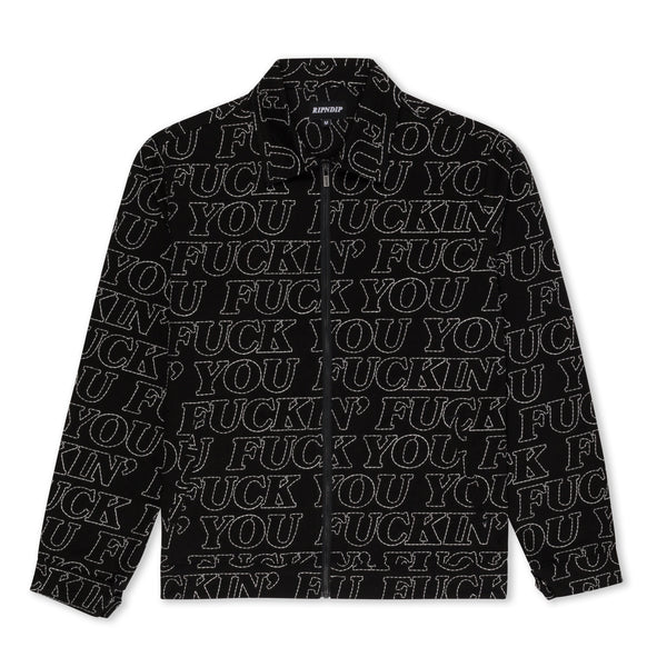 Ripndip Fuckin Fuck Quilted Work Jacket (Black)