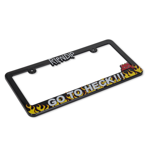 Ripndip Go To Heck License Plate (Black)