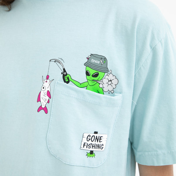 Ripndip Gone Fishing Pocket Tee (Baby Blue)