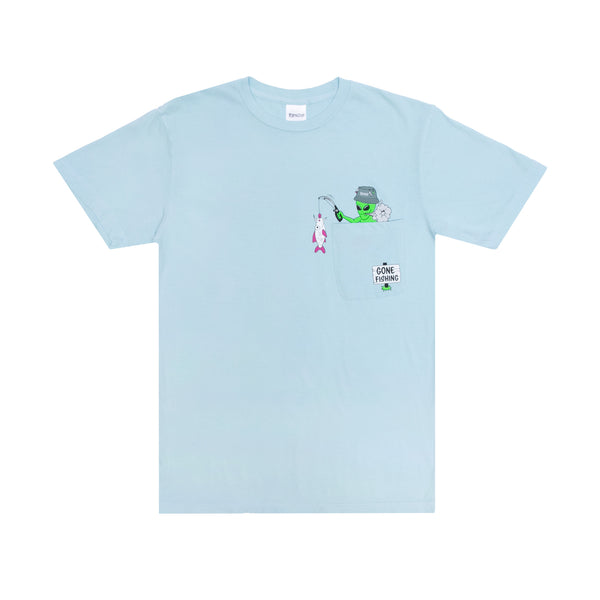 ripndip Gone Fishing Pocket Tee (Baby Blue)