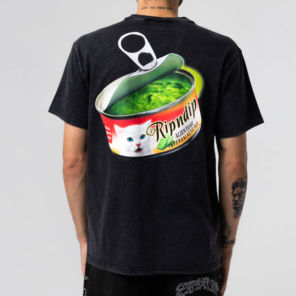 Ripndip Gourmet Cat Food Tee (Black Vintage Wash)