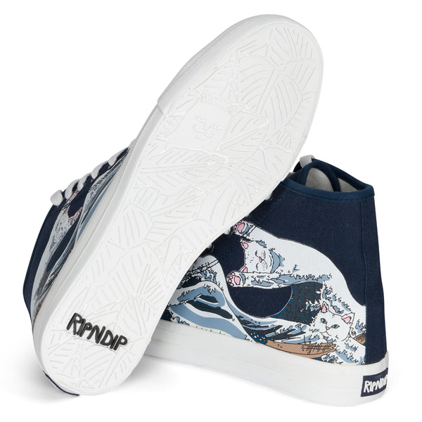 Ripndip Great Wave High-Top Shoes (Blue)