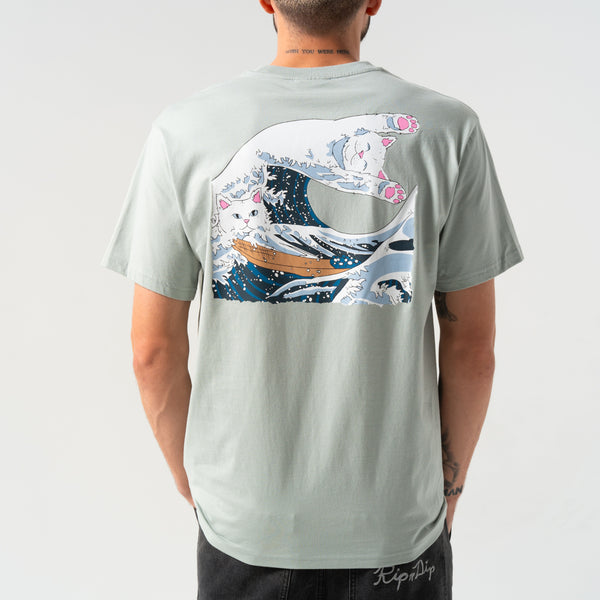 Ripndip Great Wave Tee (Sage Grey)