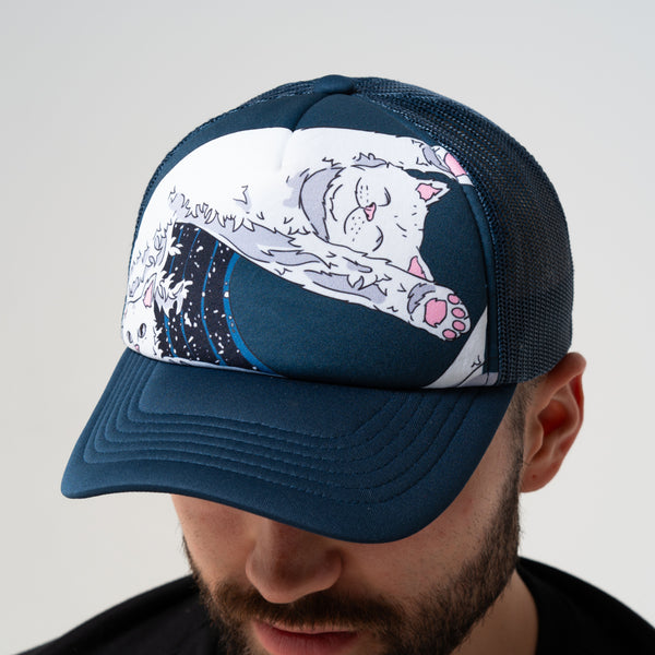 Ripndip Great Wave Trucker Hat (Slate)