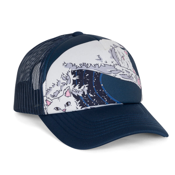 ripndip Great Wave Trucker Hat (Slate)