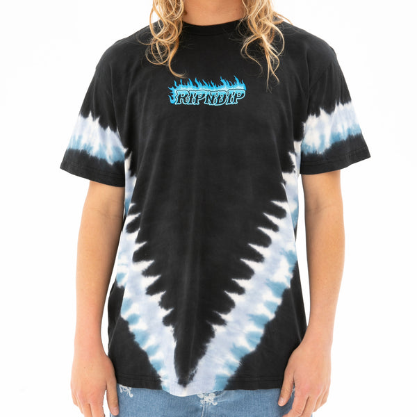 Ripndip Hades Tee (Blue/Black V Dye)